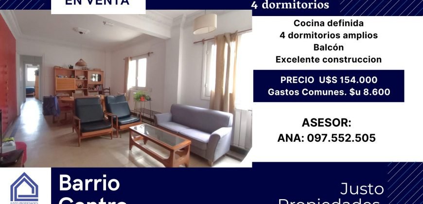 En Venta Excelente apto 4 dormitorios