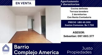 En Venta Apto con Renta en complejo America
