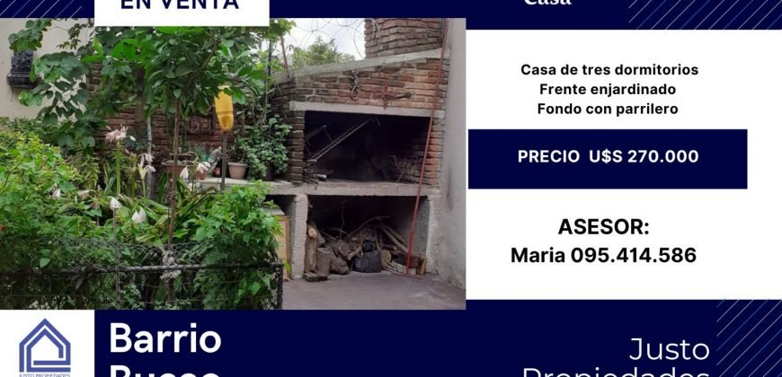 Hermoso Chalet 3 dormitorios en Buceo